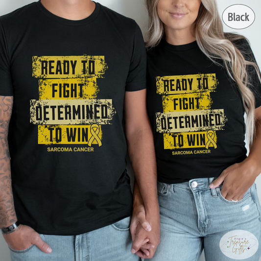 Sarcoma Cancer Shirt, Bone Cancer Tee, Yellow Ribbon T-Shirt for Man or Woman, Size Small to 4XL, Plus Size.