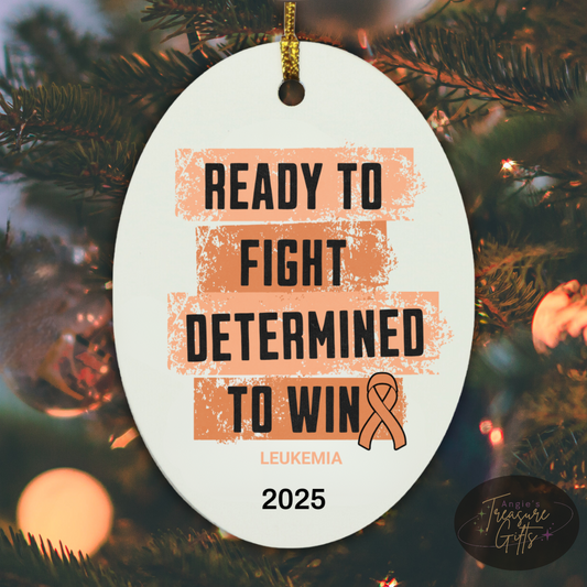 Personalized Leukemia Awareness Ornaments – Orange Ribbon Keepsakes