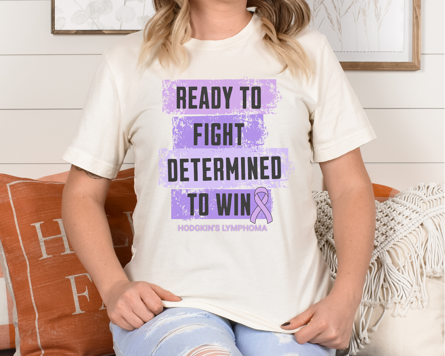 Hodgkins Lymphoma Shirt, Purple Awareness Ribbon, Cancer Warrior Tshirt, Chemo Gift for Cancer Treatment, Lymphoma Support Squad Shirt