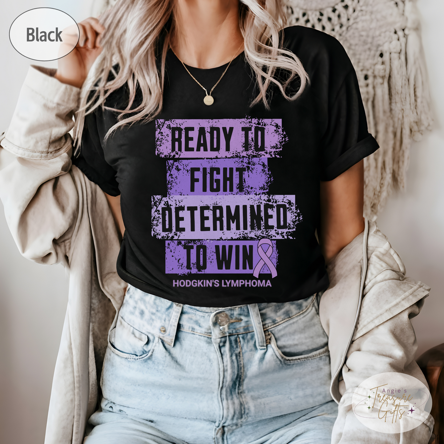 Hodgkins Lymphoma Shirt, Purple Awareness Ribbon, Cancer Warrior Tshirt, Chemo Gift for Cancer Treatment, Lymphoma Support Squad Shirt